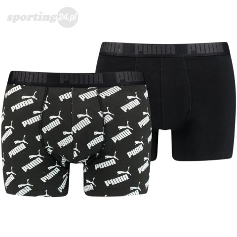 Bokserki męskie Puma Aop Boxer 2P czarne 935054 01 Puma