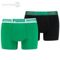 Bokserki męskie Puma Basic Boxer 2P zielone, czarne 906519 04 Puma