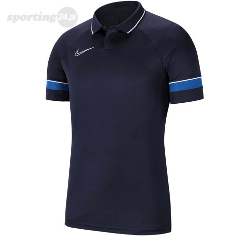 Koszulka męska Nike DF Academy 21 Polo SS granatowa CW6104 453 Nike Team Koszulka męska Nike DF Academy 21 Polo SS granatowa CW6104 453 Nike Team