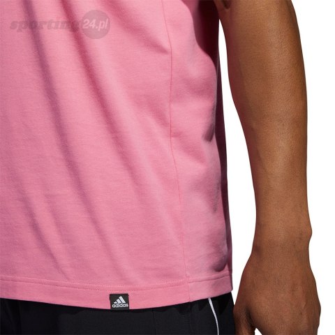 Koszulka męska adidas Lil Stripe adidas Hoops Graphic Tee różowa GS7220 Adidas Koszulka męska adidas Lil Stripe adidas Hoops Graphic Tee różowa GS7220 Adidas