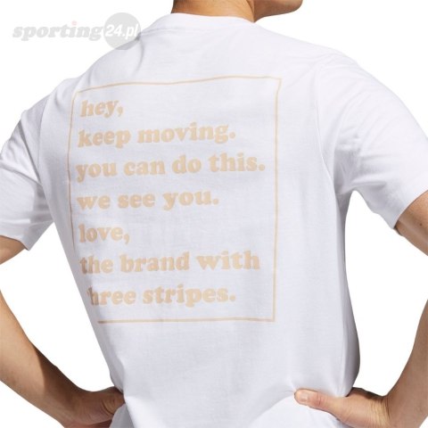 Koszulka męska adidas You Feel Me Tee biała H19307 Adidas Koszulka męska adidas You Feel Me Tee biała H19307 Adidas