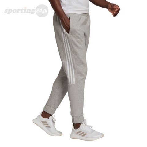 Spodnie damskie adidas Essentials Colorblock Block Cut 3-Stripes Regular Tapered Pants szare HB2768 Adidas Spodnie damskie adidas Essentials Colorblock Block Cut 3-Stripes Regular Tapered Pants szare HB2768 Adidas