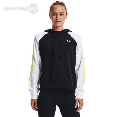 Bluza damska Under Armour Rival Fleece CB Hoodie czarno-biała 1365861 002 Under Armour Bluza damska Under Armour Rival Fleece CB Hoodie czarno-biała 1365861 002 Under Armour