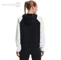 Bluza damska Under Armour Rival Fleece CB Hoodie czarno-biała 1365861 002 Under Armour