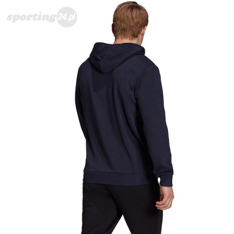 Bluza męska adidas Essentials French Terry Linear Logo Hoodie granatowa GK9066 Adidas Bluza męska adidas Essentials French Terry Linear Logo Hoodie granatowa GK9066 Adidas
