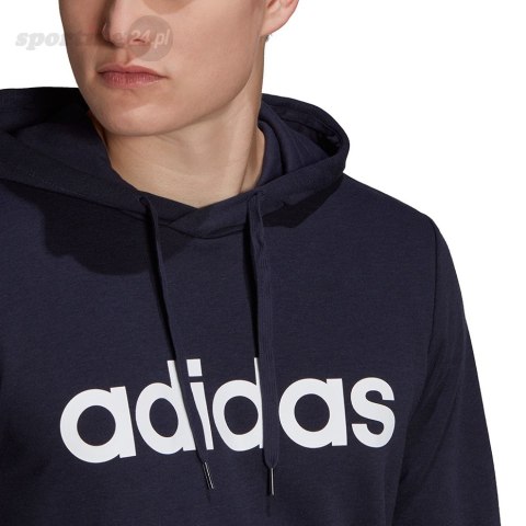 Bluza męska adidas Essentials French Terry Linear Logo Hoodie granatowa GK9066 Adidas Bluza męska adidas Essentials French Terry Linear Logo Hoodie granatowa GK9066 Adidas