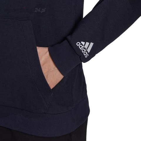 Bluza męska adidas Essentials French Terry Linear Logo Hoodie granatowa GK9066 Adidas Bluza męska adidas Essentials French Terry Linear Logo Hoodie granatowa GK9066 Adidas