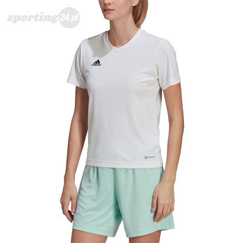 Koszulka damska adidas Entrada 22 Jersey biała HC5074 Adidas teamwear Koszulka damska adidas Entrada 22 Jersey biała HC5074 Adidas teamwear