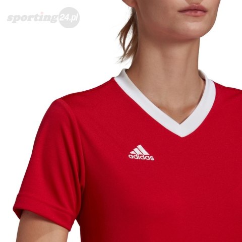 Koszulka damska adidas Entrada 22 Jersey czerwona H57571 Adidas teamwear Koszulka damska adidas Entrada 22 Jersey czerwona H57571 Adidas teamwear