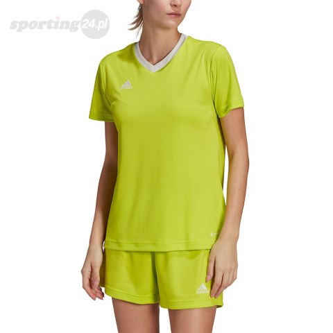 Koszulka damska adidas Entrada 22 Jsy limonkowa HC5080 Adidas teamwear Koszulka damska adidas Entrada 22 Jsy limonkowa HC5080 Adidas teamwear