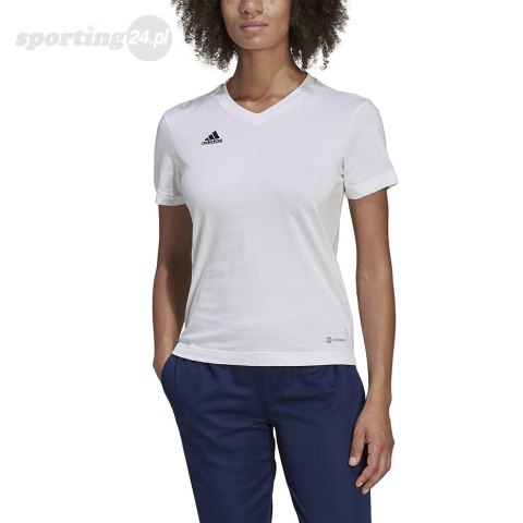 Koszulka damska adidas Entrada 22 Tee biała HC0442 Adidas teamwear Koszulka damska adidas Entrada 22 Tee biała HC0442 Adidas teamwear