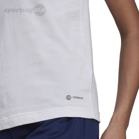 Koszulka damska adidas Entrada 22 Tee biała HC0442 Adidas teamwear Koszulka damska adidas Entrada 22 Tee biała HC0442 Adidas teamwear