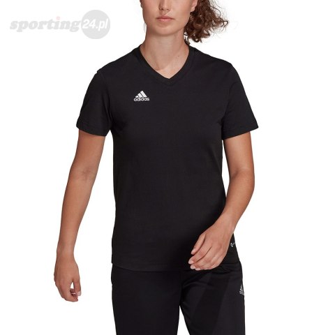 Koszulka damska adidas Entrada 22 Tee czarna HC0438 Adidas teamwear Koszulka damska adidas Entrada 22 Tee czarna HC0438 Adidas teamwear