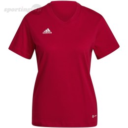 Koszulka damska adidas Entrada 22 Tee czerwona HC0441 Adidas teamwear