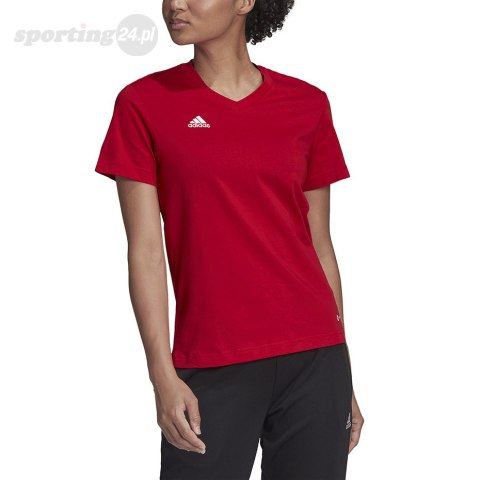 Koszulka damska adidas Entrada 22 Tee czerwona HC0441 Adidas teamwear Koszulka damska adidas Entrada 22 Tee czerwona HC0441 Adidas teamwear