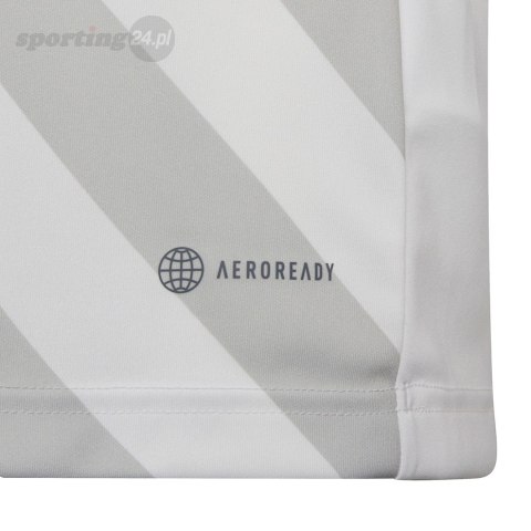 Koszulka dla dzieci adidas Entrada 22 Graphic Jersey biało-szara HF0120 Adidas teamwear Koszulka dla dzieci adidas Entrada 22 Graphic Jersey biało-szara HF0120 Adidas teamwear