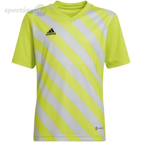 Koszulka dla dzieci adidas Entrada 22 Graphic Jersey żółto-szara HF0133 Adidas teamwear Koszulka dla dzieci adidas Entrada 22 Graphic Jersey żółto-szara HF0133 Adidas teamwear