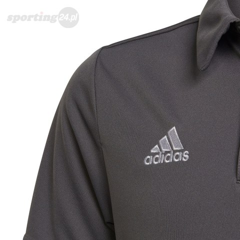 Koszulka dla dzieci adidas Entrada 22 Polo szara H57485 Adidas teamwear Koszulka dla dzieci adidas Entrada 22 Polo szara H57485 Adidas teamwear