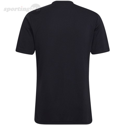 Koszulka męska adidas Entrada 22 Graphic Jersey czarno-biała HF0126 Adidas teamwear Koszulka męska adidas Entrada 22 Graphic Jersey czarno-biała HF0126 Adidas teamwear