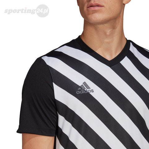 Koszulka męska adidas Entrada 22 Graphic Jersey czarno-biała HF0126 Adidas teamwear Koszulka męska adidas Entrada 22 Graphic Jersey czarno-biała HF0126 Adidas teamwear