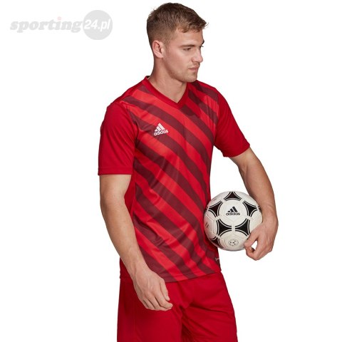 Koszulka męska adidas Entrada 22 Graphic Jersey czerwono-bordowa HB0572 Adidas teamwear Koszulka męska adidas Entrada 22 Graphic Jersey czerwono-bordowa HB0572 Adidas teamwear