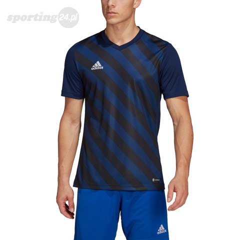 Koszulka męska adidas Entrada 22 Graphic Jersey granatowo-czarna HF0131 Adidas teamwear Koszulka męska adidas Entrada 22 Graphic Jersey granatowo-czarna HF0131 Adidas teamwear
