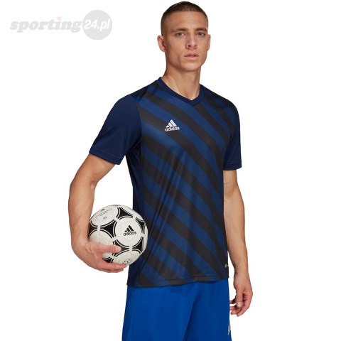 Koszulka męska adidas Entrada 22 Graphic Jersey granatowo-czarna HF0131 Adidas teamwear Koszulka męska adidas Entrada 22 Graphic Jersey granatowo-czarna HF0131 Adidas teamwear