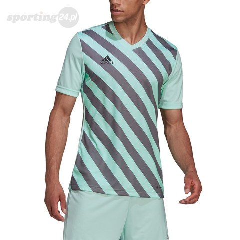 Koszulka męska adidas Entrada 22 Graphic Jersey miętowa HF0119 Adidas teamwear Koszulka męska adidas Entrada 22 Graphic Jersey miętowa HF0119 Adidas teamwear