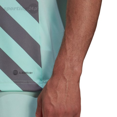 Koszulka męska adidas Entrada 22 Graphic Jersey miętowa HF0119 Adidas teamwear Koszulka męska adidas Entrada 22 Graphic Jersey miętowa HF0119 Adidas teamwear