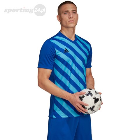Koszulka męska adidas Entrada 22 Graphic Jersey niebiesko-błękitna HF0116 Adidas teamwear Koszulka męska adidas Entrada 22 Graphic Jersey niebiesko-błękitna HF0116 Adidas teamwear