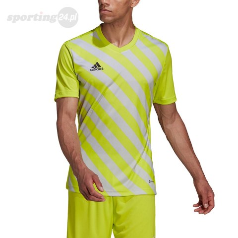 Koszulka męska adidas Entrada 22 Graphic Jersey żółto-szara HF0118 Adidas teamwear Koszulka męska adidas Entrada 22 Graphic Jersey żółto-szara HF0118 Adidas teamwear