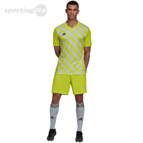 Koszulka męska adidas Entrada 22 Graphic Jersey żółto-szara HF0118 Adidas teamwear Koszulka męska adidas Entrada 22 Graphic Jersey żółto-szara HF0118 Adidas teamwear