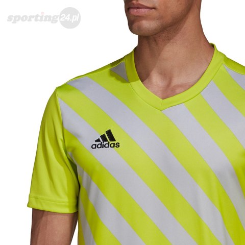 Koszulka męska adidas Entrada 22 Graphic Jersey żółto-szara HF0118 Adidas teamwear Koszulka męska adidas Entrada 22 Graphic Jersey żółto-szara HF0118 Adidas teamwear