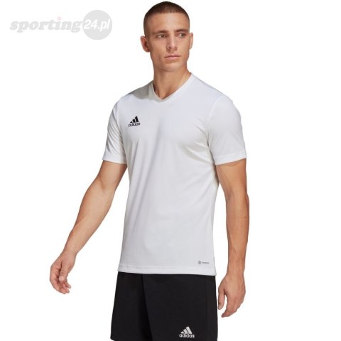 Koszulka męska adidas Entrada 22 Jersey biała HC5071 Adidas teamwear Koszulka męska adidas Entrada 22 Jersey biała HC5071 Adidas teamwear