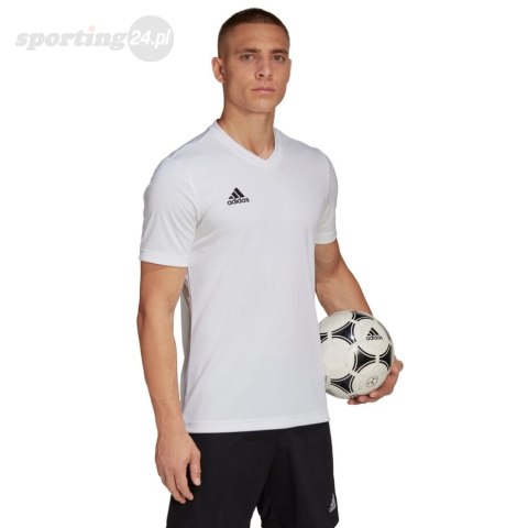 Koszulka męska adidas Entrada 22 Jersey biała HC5071 Adidas teamwear Koszulka męska adidas Entrada 22 Jersey biała HC5071 Adidas teamwear