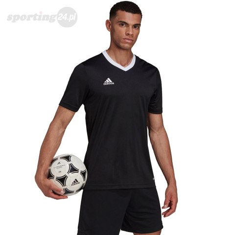 Koszulka męska adidas Entrada 22 Jersey czarna HE1573 Adidas teamwear Koszulka męska adidas Entrada 22 Jersey czarna HE1573 Adidas teamwear