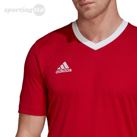 Koszulka męska adidas Entrada 22 Jersey czerwona H61736 Adidas teamwear Koszulka męska adidas Entrada 22 Jersey czerwona H61736 Adidas teamwear