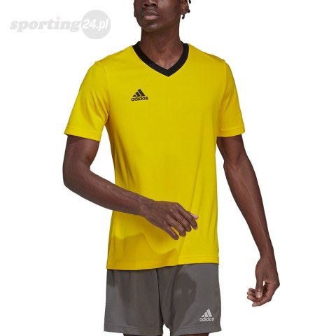 Koszulka męska adidas Entrada 22 Jersey żółta HI2122 Adidas teamwear Koszulka męska adidas Entrada 22 Jersey żółta HI2122 Adidas teamwear