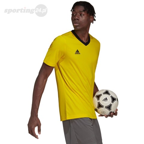 Koszulka męska adidas Entrada 22 Jersey żółta HI2122 Adidas teamwear Koszulka męska adidas Entrada 22 Jersey żółta HI2122 Adidas teamwear