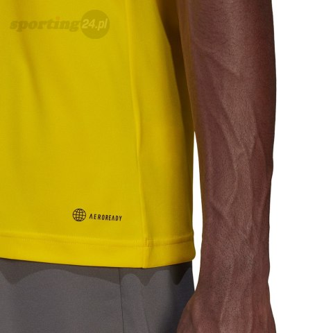 Koszulka męska adidas Entrada 22 Jersey żółta HI2122 Adidas teamwear Koszulka męska adidas Entrada 22 Jersey żółta HI2122 Adidas teamwear