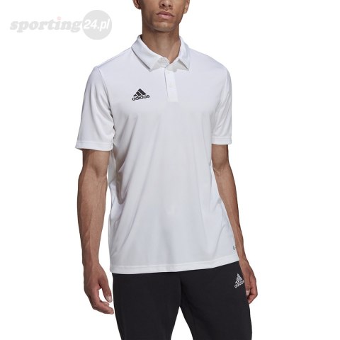 Koszulka męska adidas Entrada 22 Polo biała HC5067 Adidas teamwear Koszulka męska adidas Entrada 22 Polo biała HC5067 Adidas teamwear