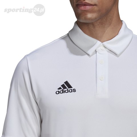 Koszulka męska adidas Entrada 22 Polo biała HC5067 Adidas teamwear Koszulka męska adidas Entrada 22 Polo biała HC5067 Adidas teamwear