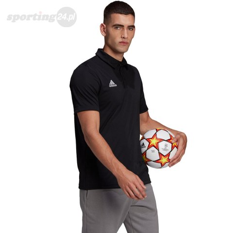 Koszulka męska adidas Entrada 22 Polo czarna HB5328 Adidas teamwear Koszulka męska adidas Entrada 22 Polo czarna HB5328 Adidas teamwear