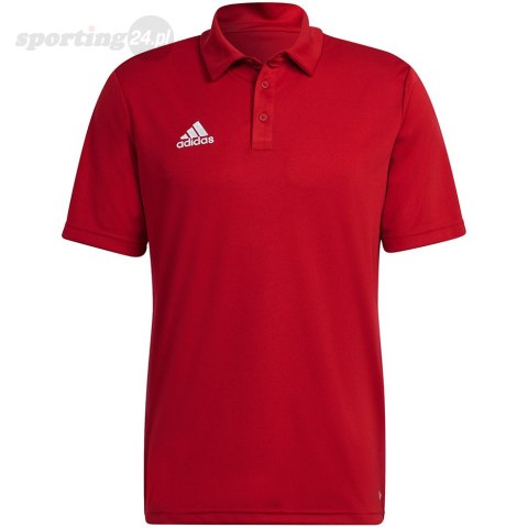 Koszulka męska adidas Entrada 22 Polo czerwona H57489 Adidas teamwear Koszulka męska adidas Entrada 22 Polo czerwona H57489 Adidas teamwear