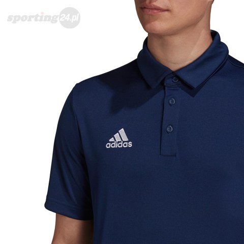 Koszulka męska adidas Entrada 22 Polo granatowa H57487 Adidas teamwear Koszulka męska adidas Entrada 22 Polo granatowa H57487 Adidas teamwear
