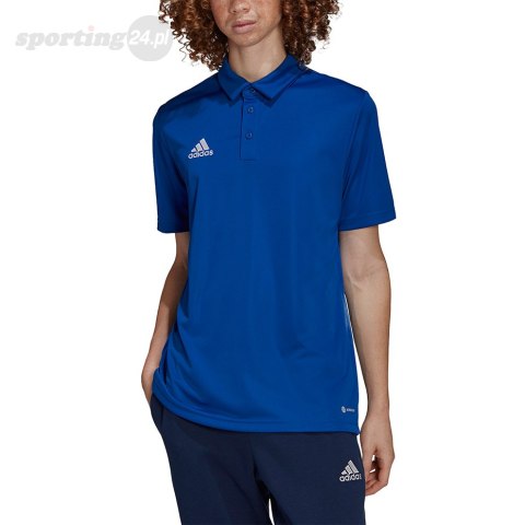 Koszulka męska adidas Entrada 22 Polo niebieska HG6285 Adidas teamwear Koszulka męska adidas Entrada 22 Polo niebieska HG6285 Adidas teamwear