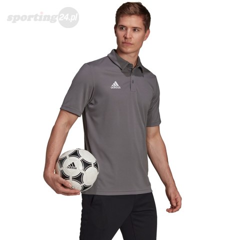 Koszulka męska adidas Entrada 22 Polo szara H57486 Adidas teamwear Koszulka męska adidas Entrada 22 Polo szara H57486 Adidas teamwear