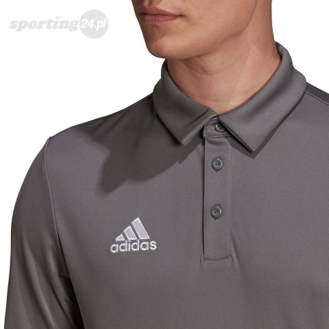 Koszulka męska adidas Entrada 22 Polo szara H57486 Adidas teamwear Koszulka męska adidas Entrada 22 Polo szara H57486 Adidas teamwear