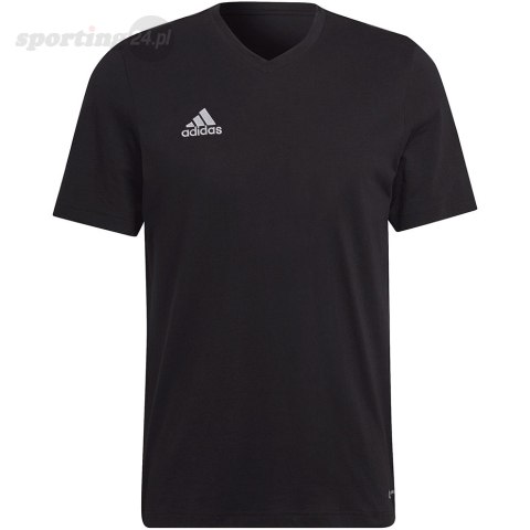 Koszulka męska adidas Entrada 22 Tee czarna HC0448 Adidas teamwear Koszulka męska adidas Entrada 22 Tee czarna HC0448 Adidas teamwear