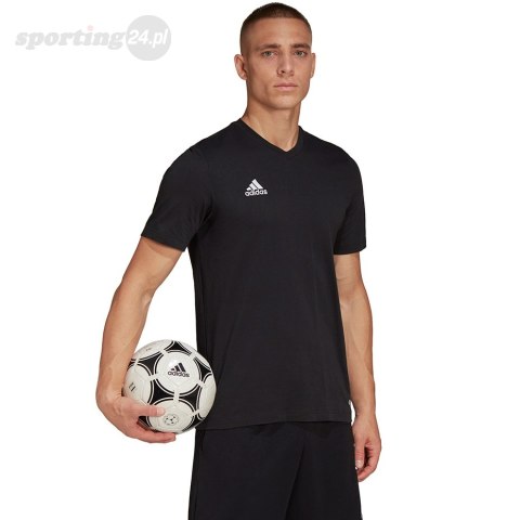 Koszulka męska adidas Entrada 22 Tee czarna HC0448 Adidas teamwear Koszulka męska adidas Entrada 22 Tee czarna HC0448 Adidas teamwear